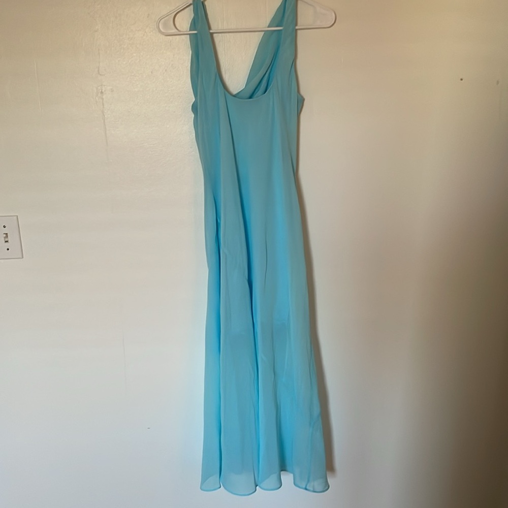 Blue Cowl Neck Abercrombie and Fitch Midi Dress - Picture 6 of 6